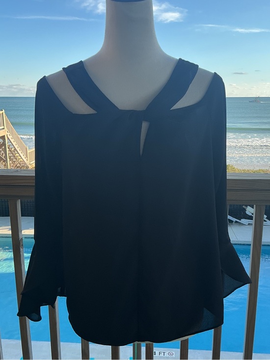 H by Halston Tops - H by Halston Cold Shoulder Elegant Blouse